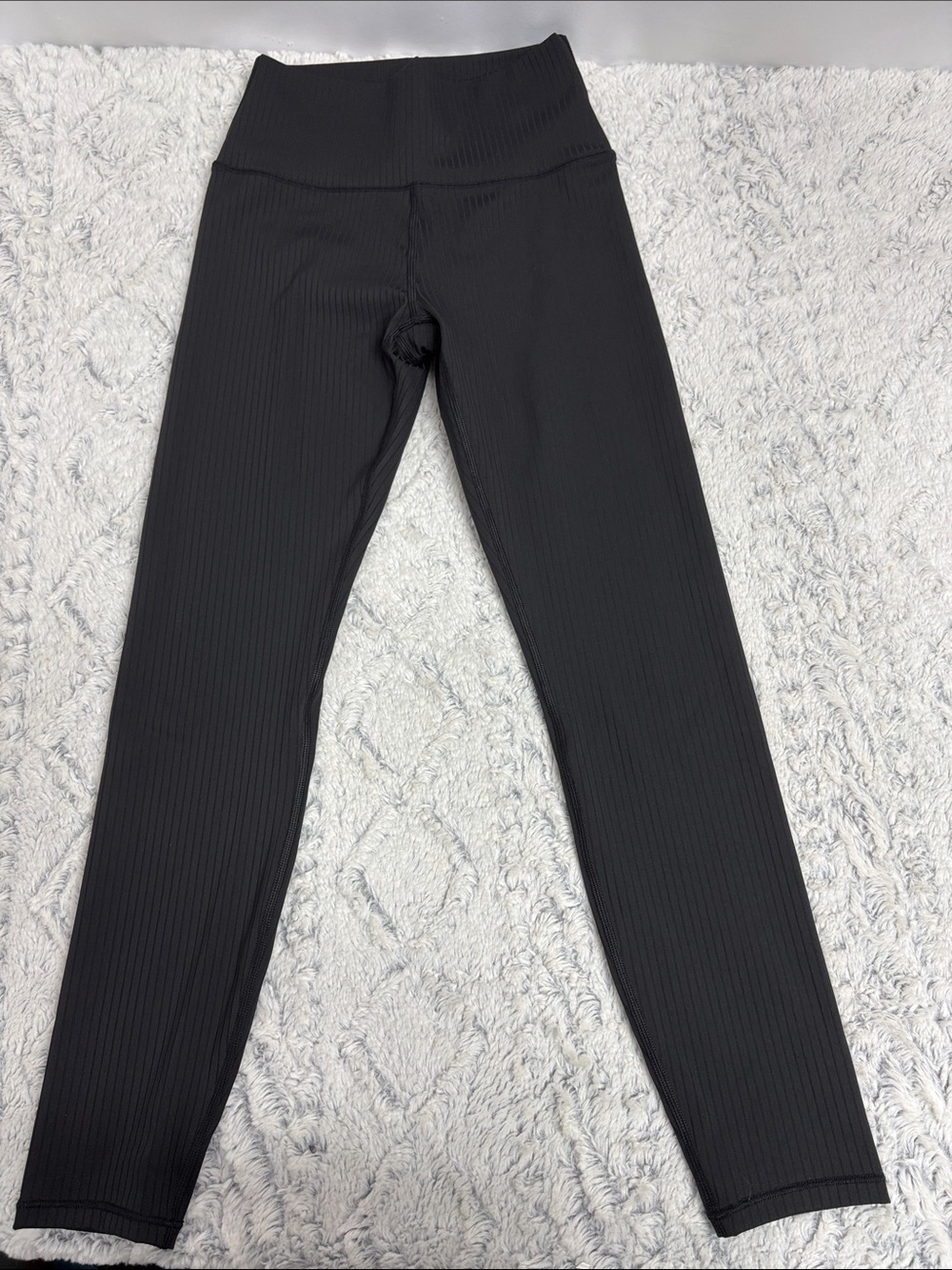 Vuori High-Rise Ribbed Black Leggings XS